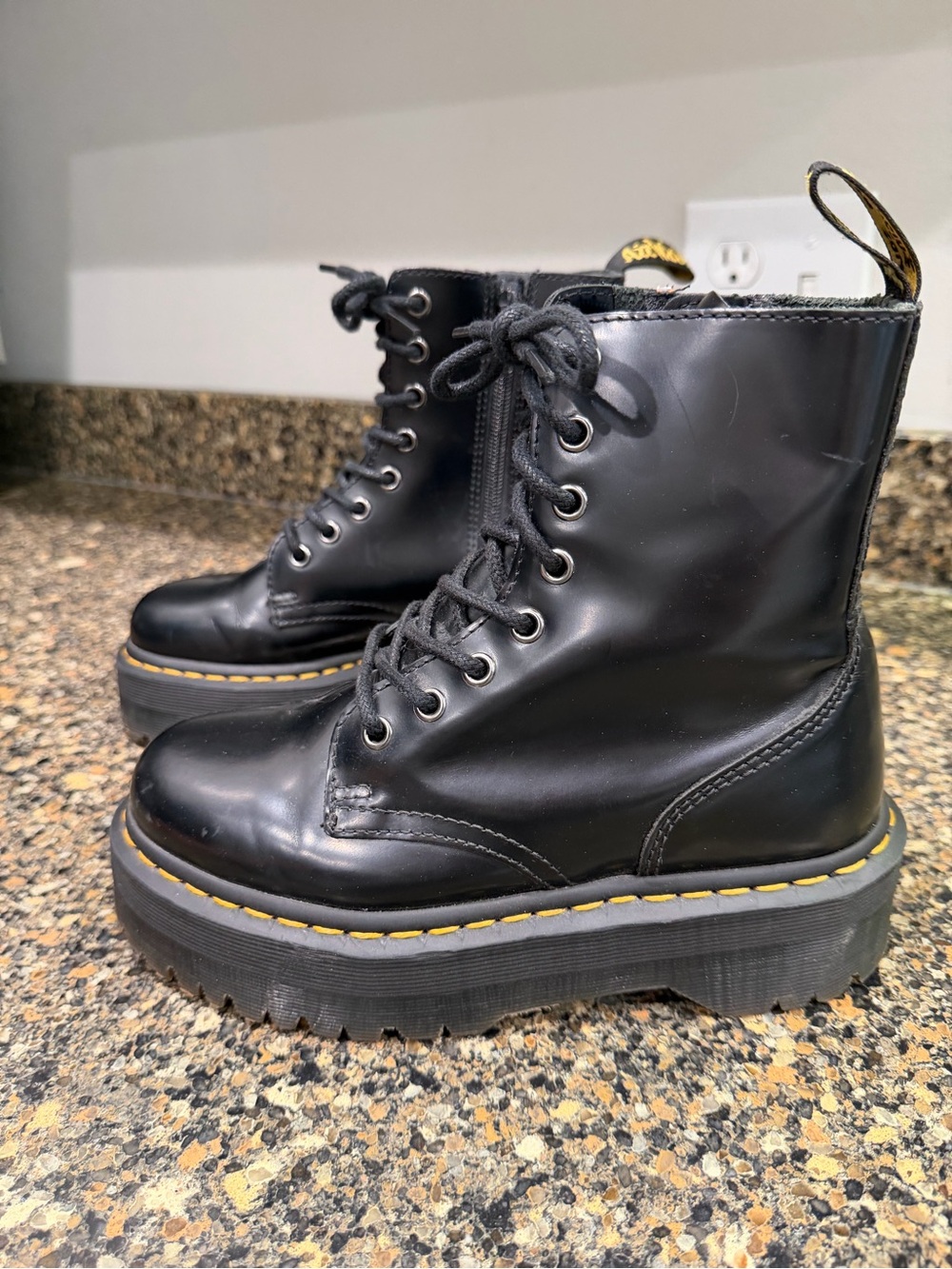 Dr. Martens Jadon Platform Lace-Up Boot in Black ladies 6 - Picture 2 of 10